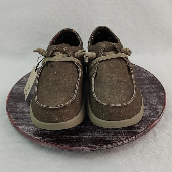 Ariat Men's Hilo Stretch Lace Dark Tan and Rust Aztec Shoe 10040445 - Picture 2 of 8